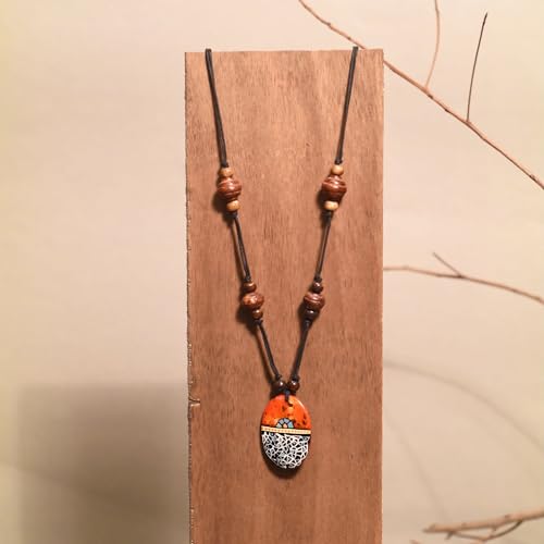 Image of AAKRITI ART CREATIONS Boho Tribal Handcrafted Ethnic Necklace Collection | Mandala, Dreamcatcher, Sunburst & Moonstone Designs | Artisan Collar, Lariat & Pendant Statement Jewelry for Women