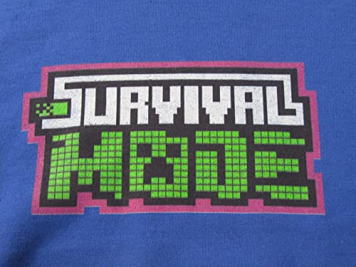 Minecraft Survival Mode Boy's Royal Blue Sweatshirt2