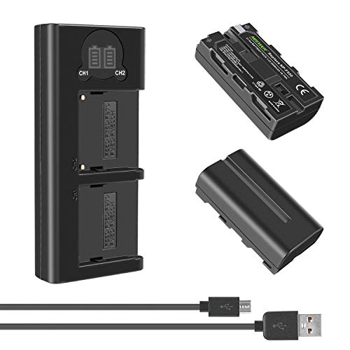 image for Neewer NP-F550 Battery Charger Set for Sony NP-F970 F750 F960 F530 F57