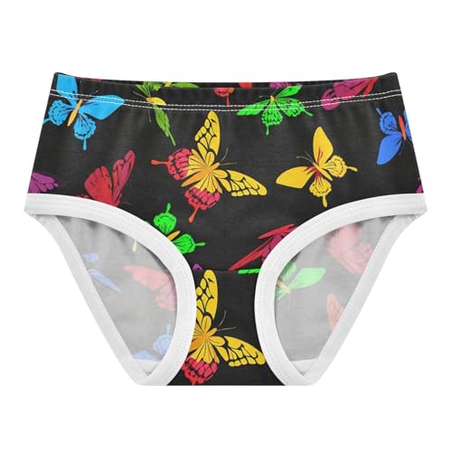 Colorful Butterflies Black Toddler Underwear Floral 2t Cotton Cute Panties Girl Animals Briefs Underpants