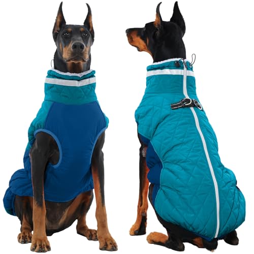 Image of Dog Coats for Large Dogs, Warm Dog Winter Jacket with Harness, XXXL