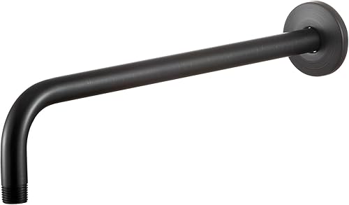 Miniatura 114 de OFFO Brazo de ducha con brida, 6 pulgadas de níquel cepillado para montaje en pared, ángulo de repuesto para cabezal de ducha fijo y cabezal