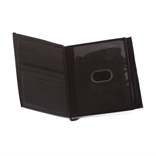 Paul & Taylor Black Leather Hipster Center Flap Bifold Wallet2