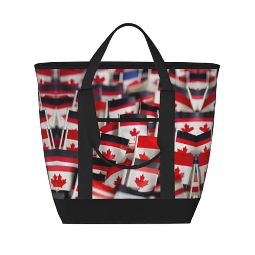 Sac isotherme réutilisable noir grande capacité pour courses et déjeuner