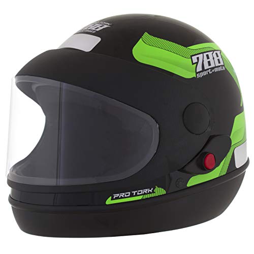 Pro Tork Capacete Sport Moto 788 56 Preto/Verde