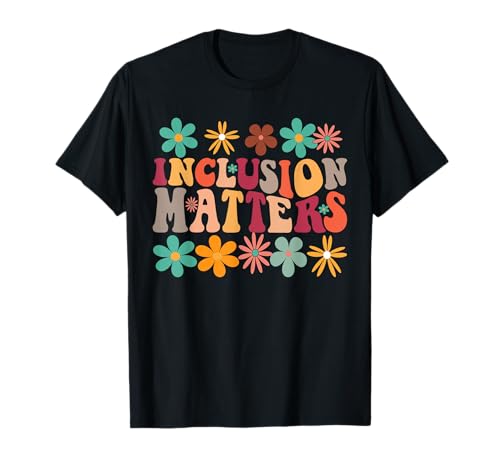 Inclusione Matters Speciale Ed Insegnante Autismo Consapevolezza Retro Maglietta