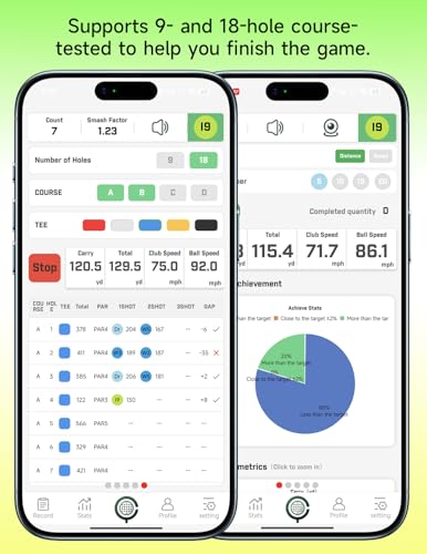 Portable Golf Launch Monitor 13+ Metrics