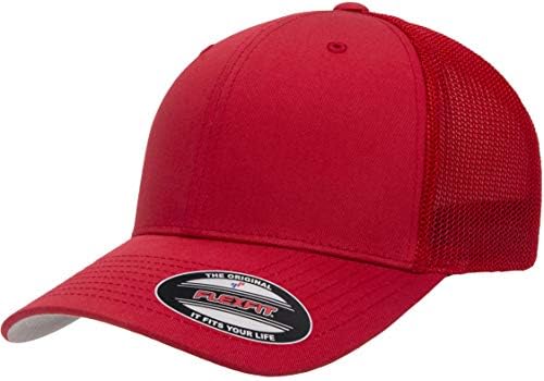 Image of Flexfit Unisex Mesh Fitted 2-Tone Trucker Hat, One Size