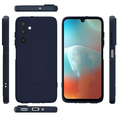 Image of Casotec Back Cover | MagFit Ring Design (Non-Magnetic) | Shockproof Protection | Anti-Slip Grip | Raised Camera Edges | Slim Protective Case for Samsung Galaxy A17 5G / F17 5G / M17 5G (Steel Blue)