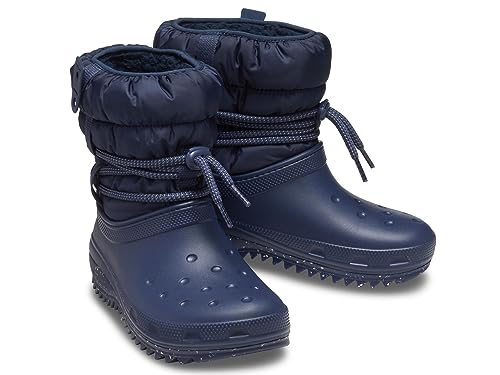 Crocs Herren Classic Neo Puff Luxe Boot W Stiefel, Navy, 34/35 EU