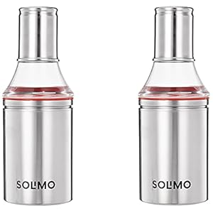 Amazon Brand – Solimo Stainless Steel Oil Dispenser, Set of 2 (500ml each)