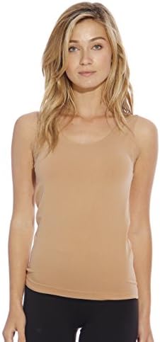 Just Love Womens Solid Stretch Tank Top 6812-NUD-S-M Nude