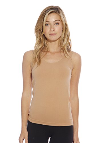 Just Love Womens Solid Stretch Tank Top 6812-NUD-S-M Nude