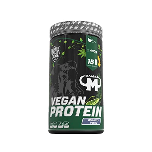 Mammut Nutrition - Vegan Protein - Blueberry Vanilla - 460 g Dose - Proteinpulver aus rein pflanzlichen Proteinquellen mit Blaubeer-Vanillegeschmack