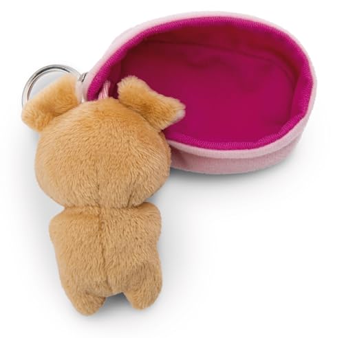 Schlüsselanhänger Sleeping Pets Hund hellbraun 8cm