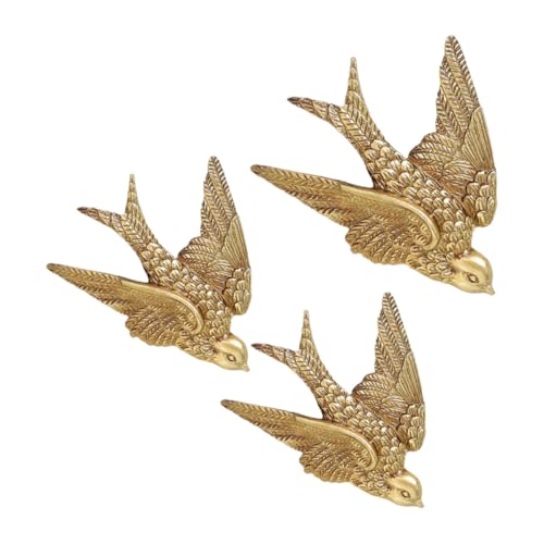 Décoration élégante jardin et maison avec lot de 3 hirondelles vintage