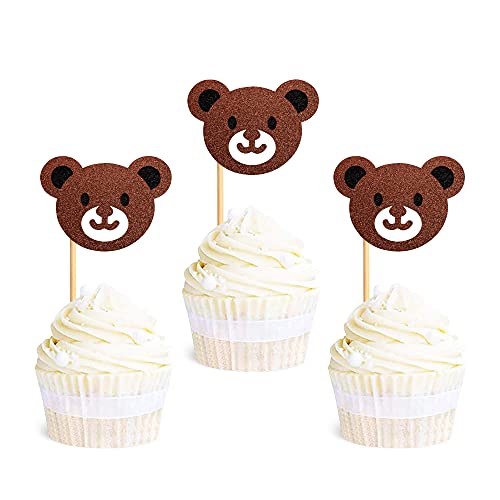 30 Stück Bären Cupcake Topper, süßer Bär, Cupcake Dekorationen, Kinderparty, Babyparty, Tiere, Motto-Feier, Geburtstag, Party Dekorationen