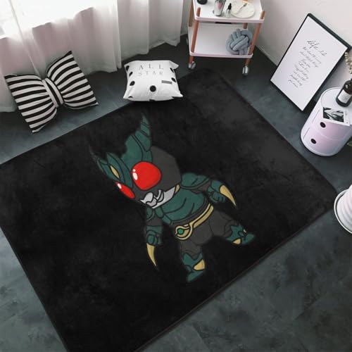 カーペット 仮面ライダー ラグ ラグマット 150×100cm おしゃれ 滑り止め 絨毯 じゅうたん 洗える 室内リビングマット 寝室 居間用 家庭用 オフィス用