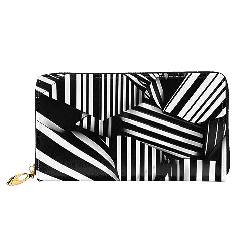 Compagnon long noir géométrique pour femme idéal pour organiser toutes ses cartes