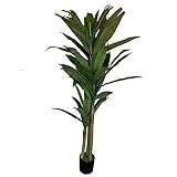Wellhome Planta Tronco de Brasil Artificial de 190 cm de Altura con Maceta