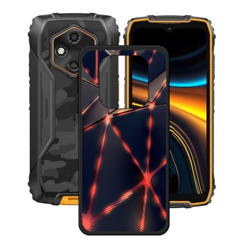 LCEHTOGYE �K�p Ulefone RugKing 4 Pro�p�P�[�X�A�K�p Ulefone RugKing 4 Pro (6,56")�ƌ݊����̂��钴���^�u���b�N�\�t�gTPU�V���R���Q���P�[�X�ی�J�o�[- LH6