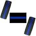 Mourning Bands for Badges - Thin Blue Line Mourning Bands Elastic - Funeral Honor Bands - 2 Pack