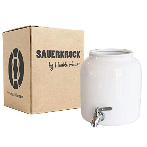 Humble House SAUERKROCK TAP Kombucha Crock with Stainless Steel Spigot - 5 Liter