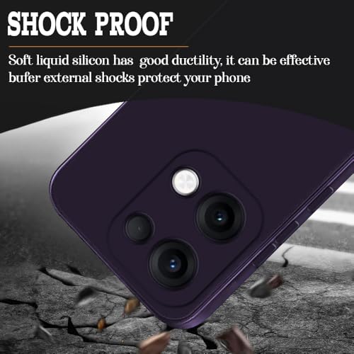 Image of Back Cover for Oppo Reno13 5G | Full Camera Protection | Premium Liquid Silicon Case | Flexible Bumper Case for Oppo Reno13 5G (Maroon Red)