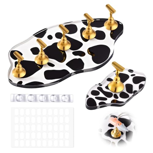 MelodySusie 2-Set Nail Stand for Press Ons for Practice Display, Spotted