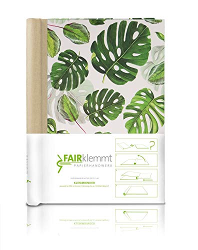 Klemmbinder Monstera Naturleinen, A4 Cover