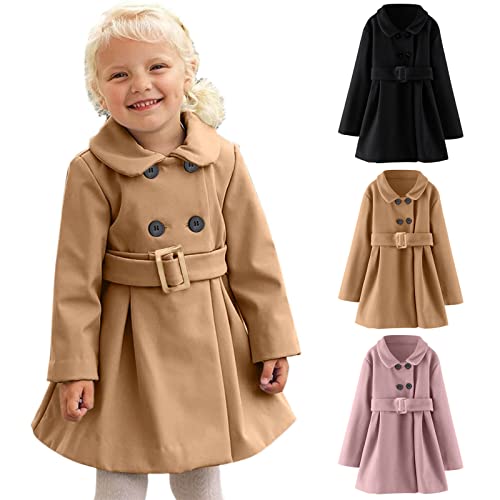 Betadog Toddler Winter Jacket Girls Winter Coat Toddler Double Breasted Button Down Dress Coat Christmas Coats