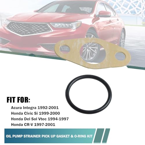 Image of Oil Pump Strainer Pick Up Gasket & O-Ring Kit for Honda B16A B18C 15221-PW0-S01 91308-P3R-T01