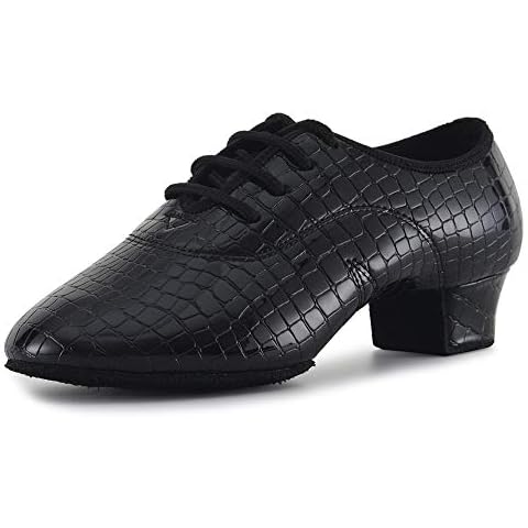 HIPPOSEUS Zapatos de Baile Latino con Cordones para niños Cover