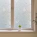 Frosted Privacy Glass Window Film, Vinyl Decorative Window Decals, Static Clings No-Glue Removable Window Film for Home Bathroom Living Room (17.5 x 78.7 inch)