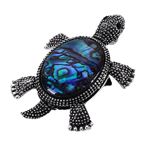 Ivyday Antique Tortoise Brooch for Women Girls Multicolor Crystal Brooch Pin Animal Badge Dress Lapel Pin Cover