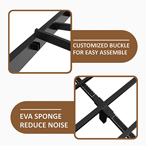 Amerlife Queen Size Storage Bed Frame, Wooden Platform Bed With Charging Station, 4 Drawers & Headboard/ No Box Spring Needed/ Noise-Free/ Dark Brown #TOP6