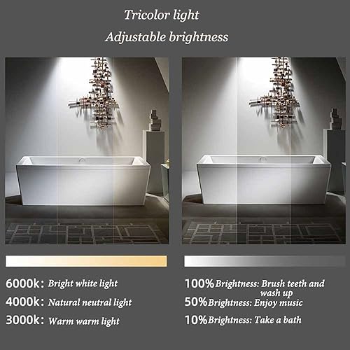 Miroir LED antibuée avec éclairage variable pour une salle de bain moderne - 6