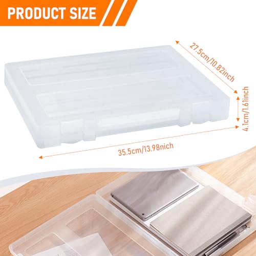 Boîte de rangement pour projets A4 en plastique transparent rigide - 3