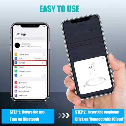 Image of Wired Earphone Bluetooth with Lightning Connector, [MFi Certified] with Microphone Volume Control Music and Calling Headphones Compatible for iPhone 14 /13 /12 /11 /SE /X /XR /XS Pack of 2