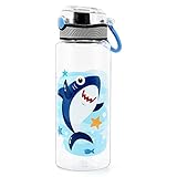 Cute Water Bottle for School Kids Boys, BPA FREE Tritan & Leak Proof Flip Top Lid & Easy Clean &...