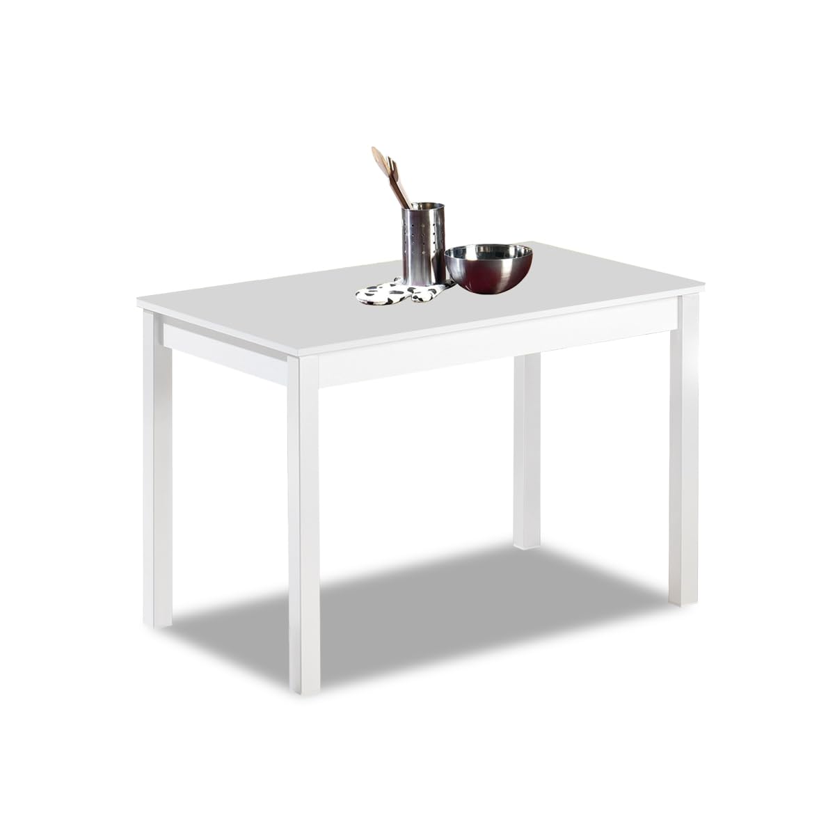 Table de cuisine gris 90x50 cm pour petit espace et repas quotidiens