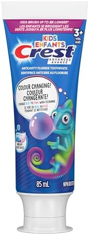Crest Kid's Advanced Colour Changing Toothpaste, Bubblegum Flavour, Anticavity Fluoride Toothpaste for Children, 85 mL