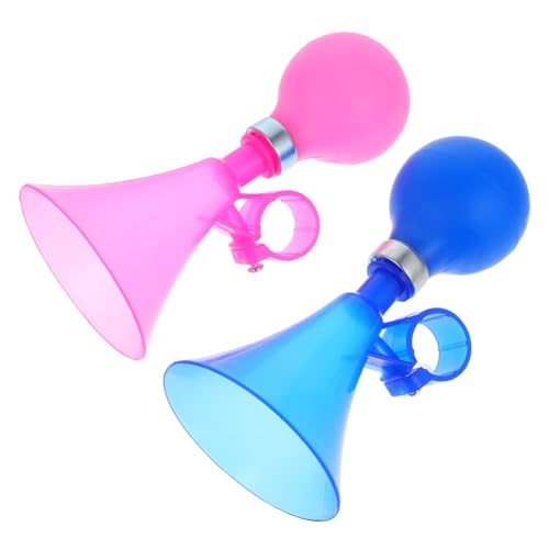 ARTSEWPLY 2pcs Bike Air Horn Small Squeeze Horn for Adult and Teen Loud and Sound Bike Handlebar Accessory Safety Warning