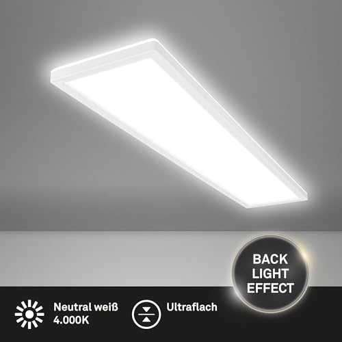 Plafon LED techo rectangular ultra plano Briloner de 98x20 cm para luces LED cocina y hogar 3