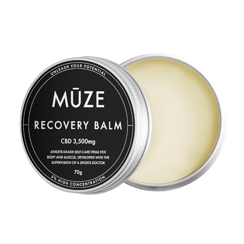 MUZE｜身体のパフォーマンス改善に特化したリカバリーバーム 70g CBD5% CBD3,500mg配合 アルニカオイル配合、シアバター配合 筋肉ケア スポーツ 運動 CBDバーム ボディバター マッスルバーム CBDクリーム ボディケア マッサージ CBDオイル リキッド 筋肉痛 首 肩 腰 膝の痛み 日本製 新基準対応のサムネイル