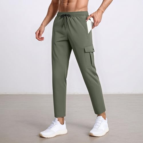 Pantalon cargo décontracté homme coupe droite résistant travail - 2