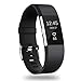 GEAK Bands for Fitbit Charge 2, Adjustable Sports Wrist Bands for Fitbit Charge 2, Large Classic Black