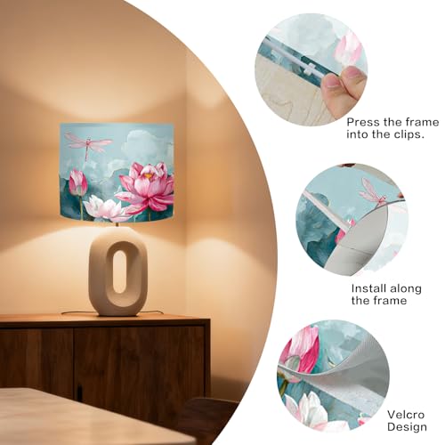 Image of Nuxovilar Lamp Shades Set of 2, 13 inch Top x 13 inch Bottom x 10 inch High (Spider)