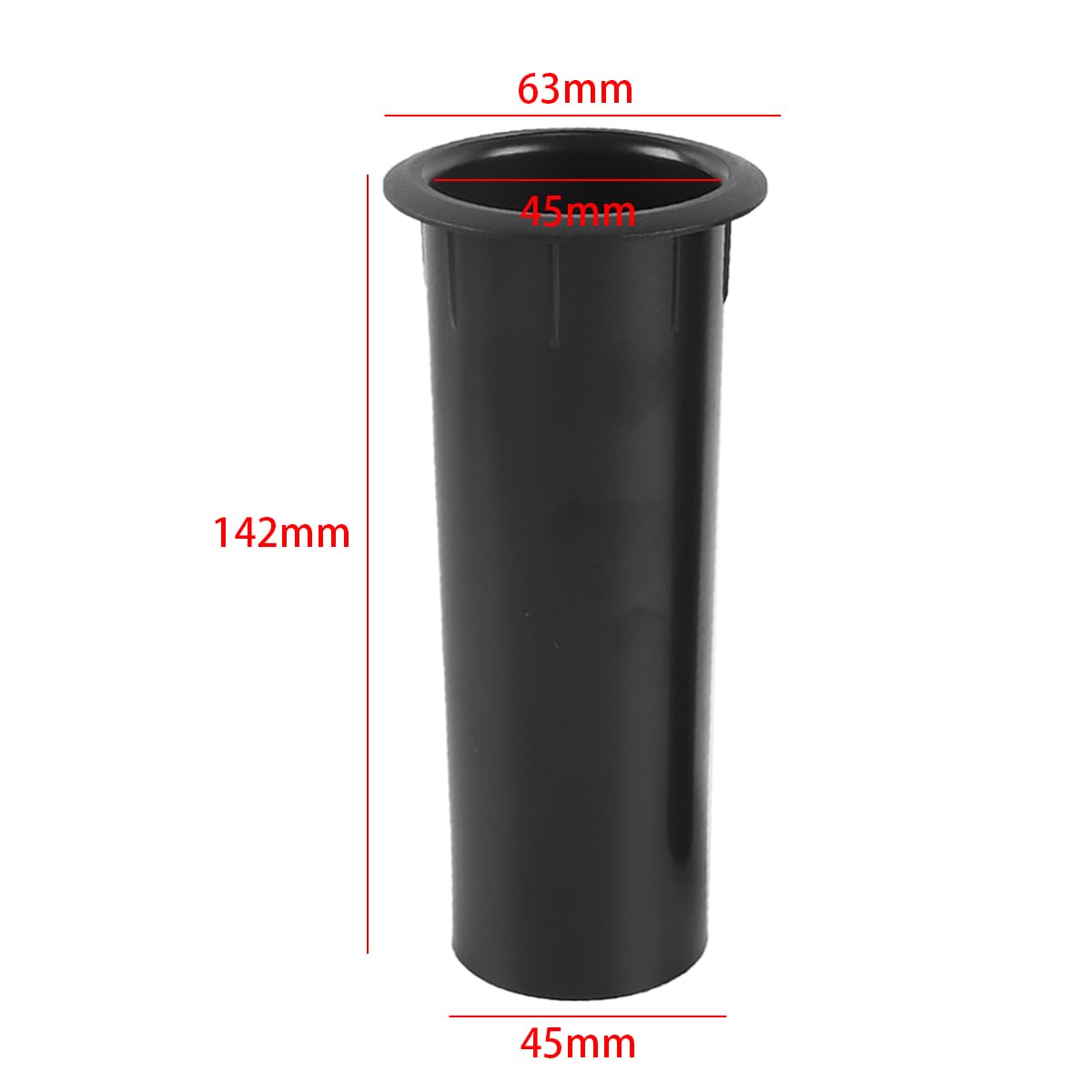 Riven 2 altoparlanti Air Port, 50 x 142 mm, tubo di collegamento per amplificatori bassi, altoparlanti domestici, pezzi di ricambio fai da te (nero)