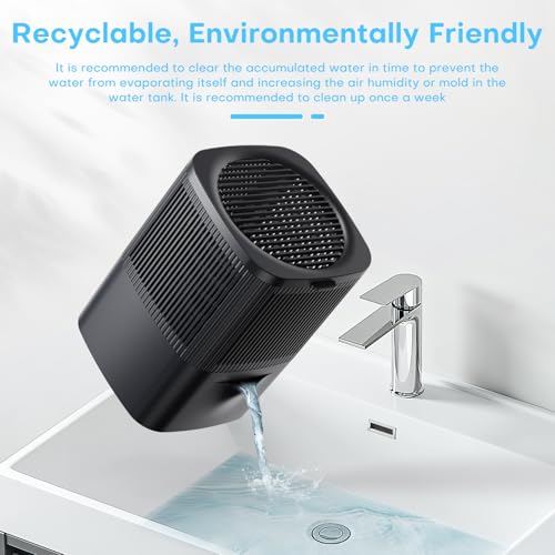 TABYIK Moisture Absorber 1000ml (34OZ) x 2 Pack, Disposable Dehumidifier with Refiil Bags, Portable Dehumidifier for your Bathroom, Closet, RV, Kitchen and Bedroom, 15㎡, No Electricity Required